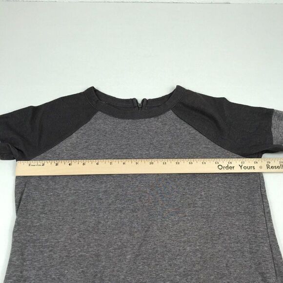 Lou & Grey Baseball T-Shirt Purple Raglan Long Sleeve Back Zip Top PS Petites - Picture 6 of 11